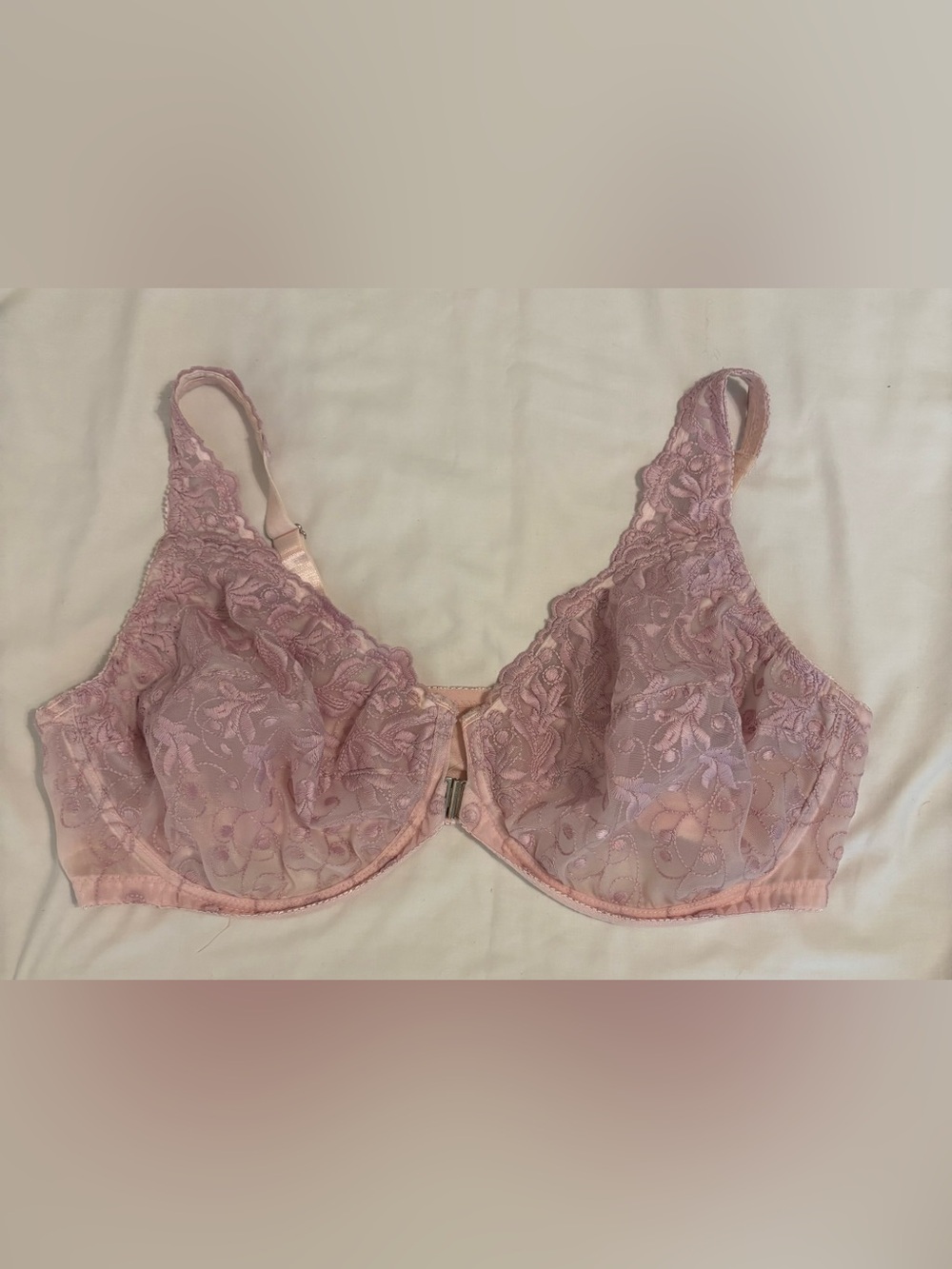 Amoureuse Plus Size Front Closure Underwire Bra 46D underwire.